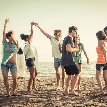 group of people smiling