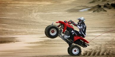 quad biking wheelie