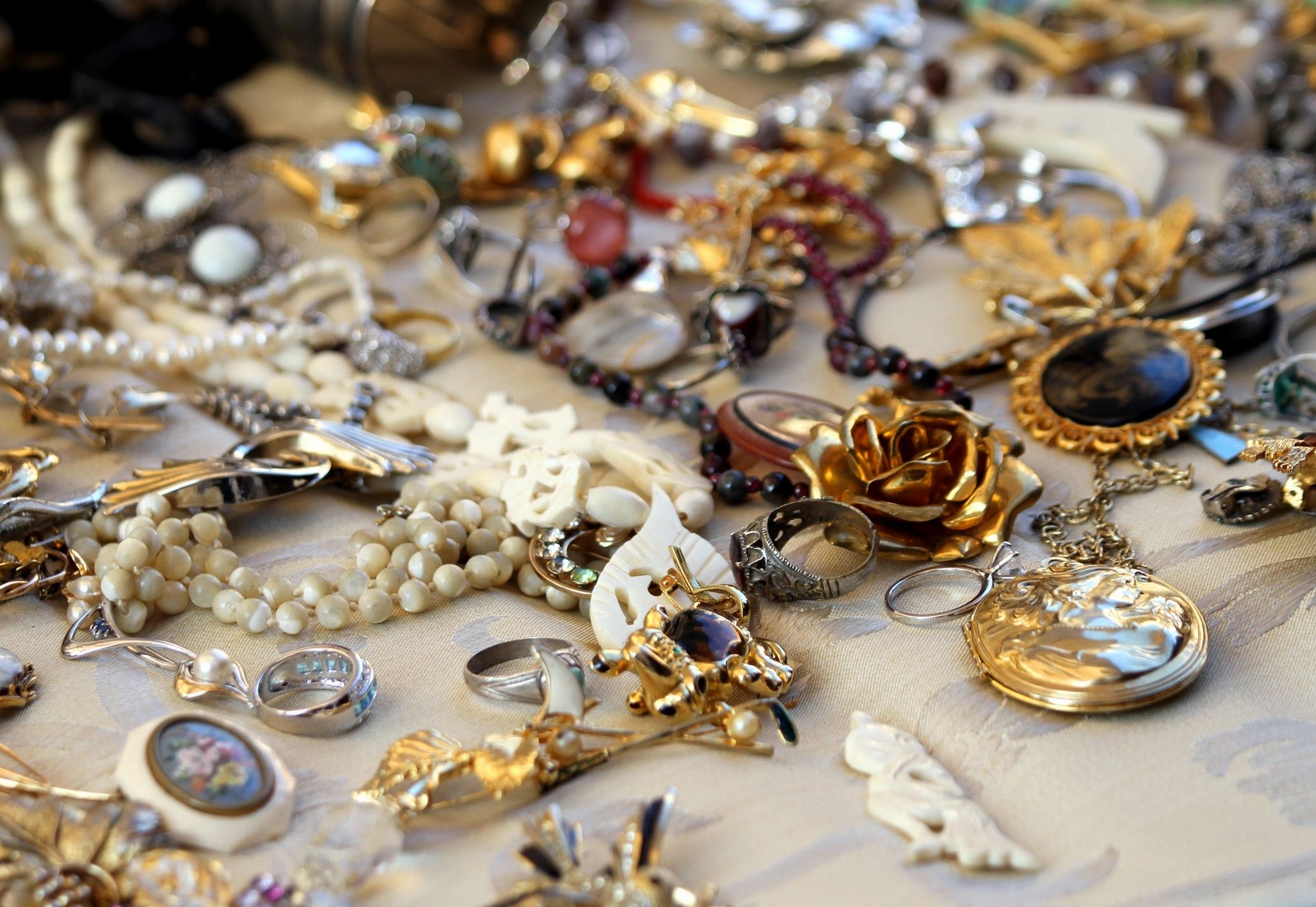 Vintage costume jewelry.