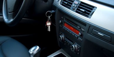 Vehicle with keys locked inside