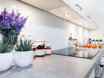 Clean kitchen countertop