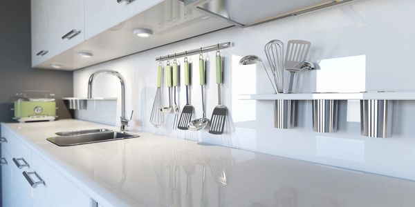 A clean kitchen in a home.