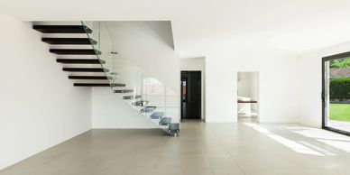 White interior of home with a staircase