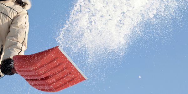 Hand shoveling sidewalks and walk behind snow removal.