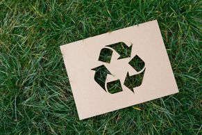 An image demonstrating recycle-ability and "green" status
