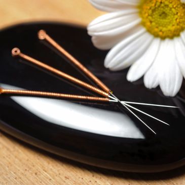needles, acupuncture needles, flower, daisy