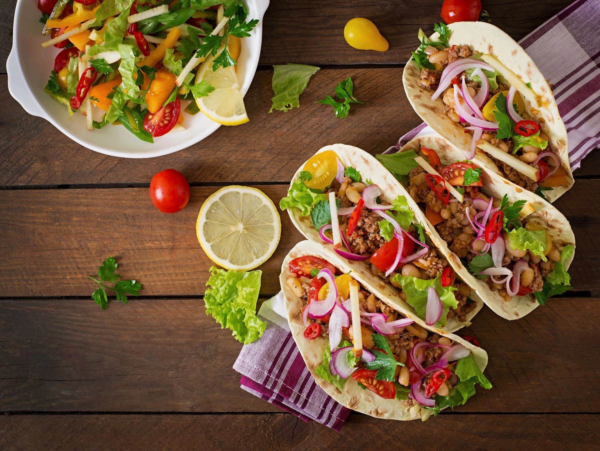 tacos with housemate soft corn tortillas