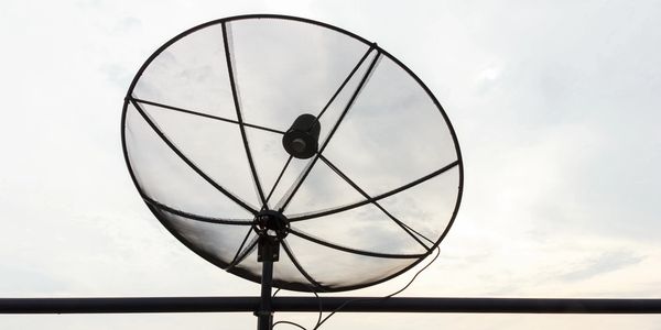 Satellite TV dish. 