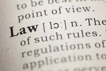 law word is highlighted in a book