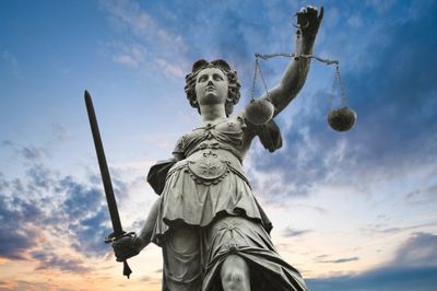 A picture of Lady Justice.