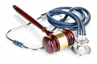 A picture representing court and doctors.