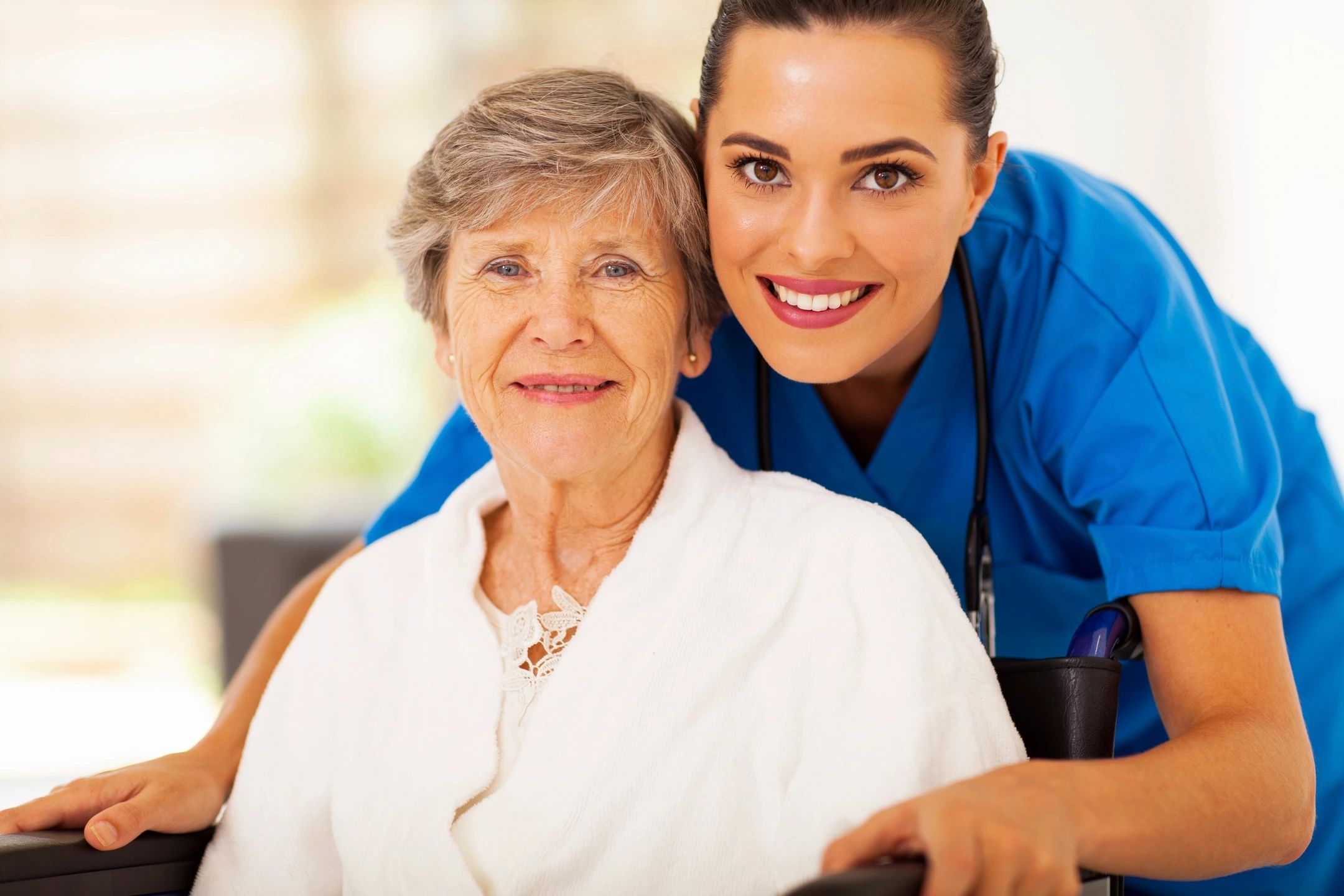 female caregiver with patient