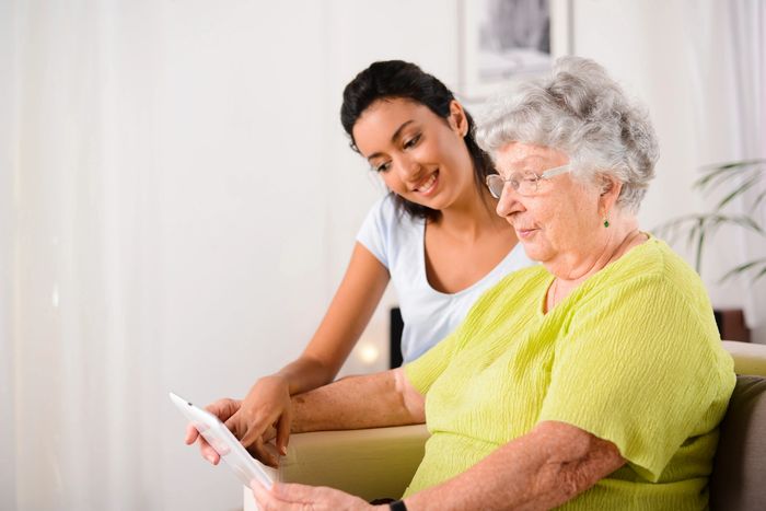 A loved one enjoying the senior living community in Simi Valley, CA