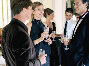 Photo of guests at a black tie event