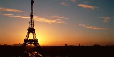 Sunset at the Eiffel Tower, Paris, France, romantic luxury vacation 