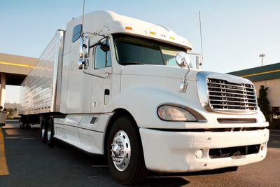 Large truck used for shipping. 