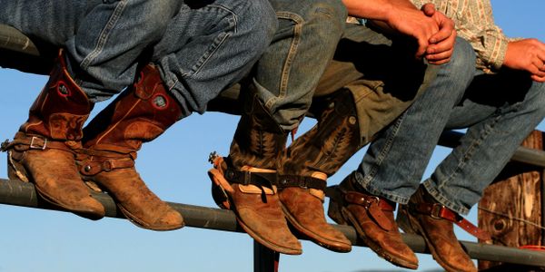 Western, Boots, Cowboys on Fence, Rail, Augusta MT Montana #augustachamber