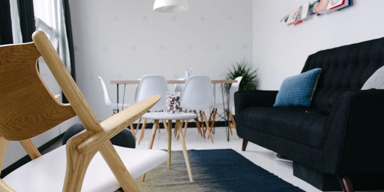 Contemporary living space with Chair
