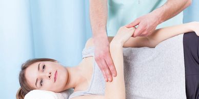 musculoskeletal physiotherapy treatment. Hands on treatment, ultra sound by physiotherapist