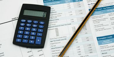 Calculator and tax source documents