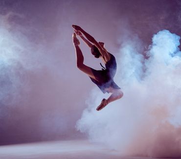 Contemporary dancer on stage at a concert