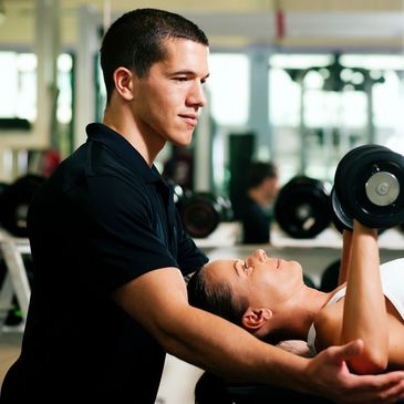 strength training with a personal trainer