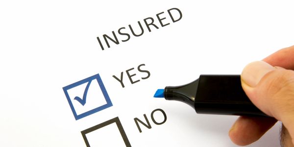 Are you insured? Check box with blue marker - yes!