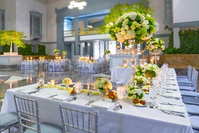 Elevated centerpiece and tablescape ideas for wedding in the Indianapolis area