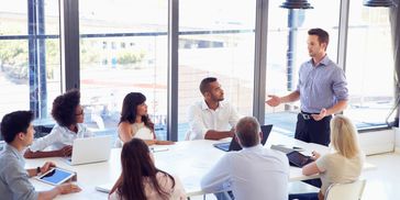 A group of business people having a meeting