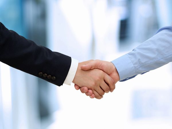 business people shaking hands