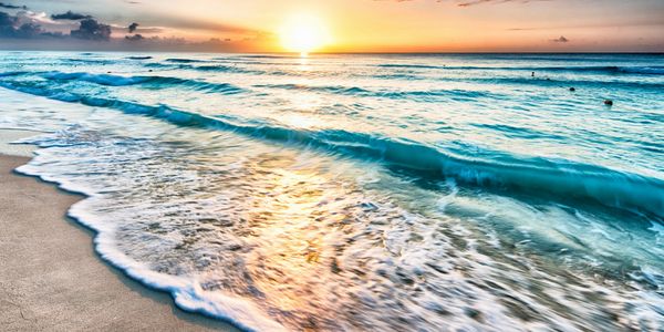 Sunset on beach at Marco Island