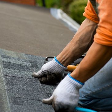 Installing new roof shingles