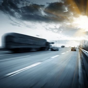 Commercial HGV and Trailer, motorway