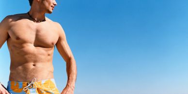 man on a beach