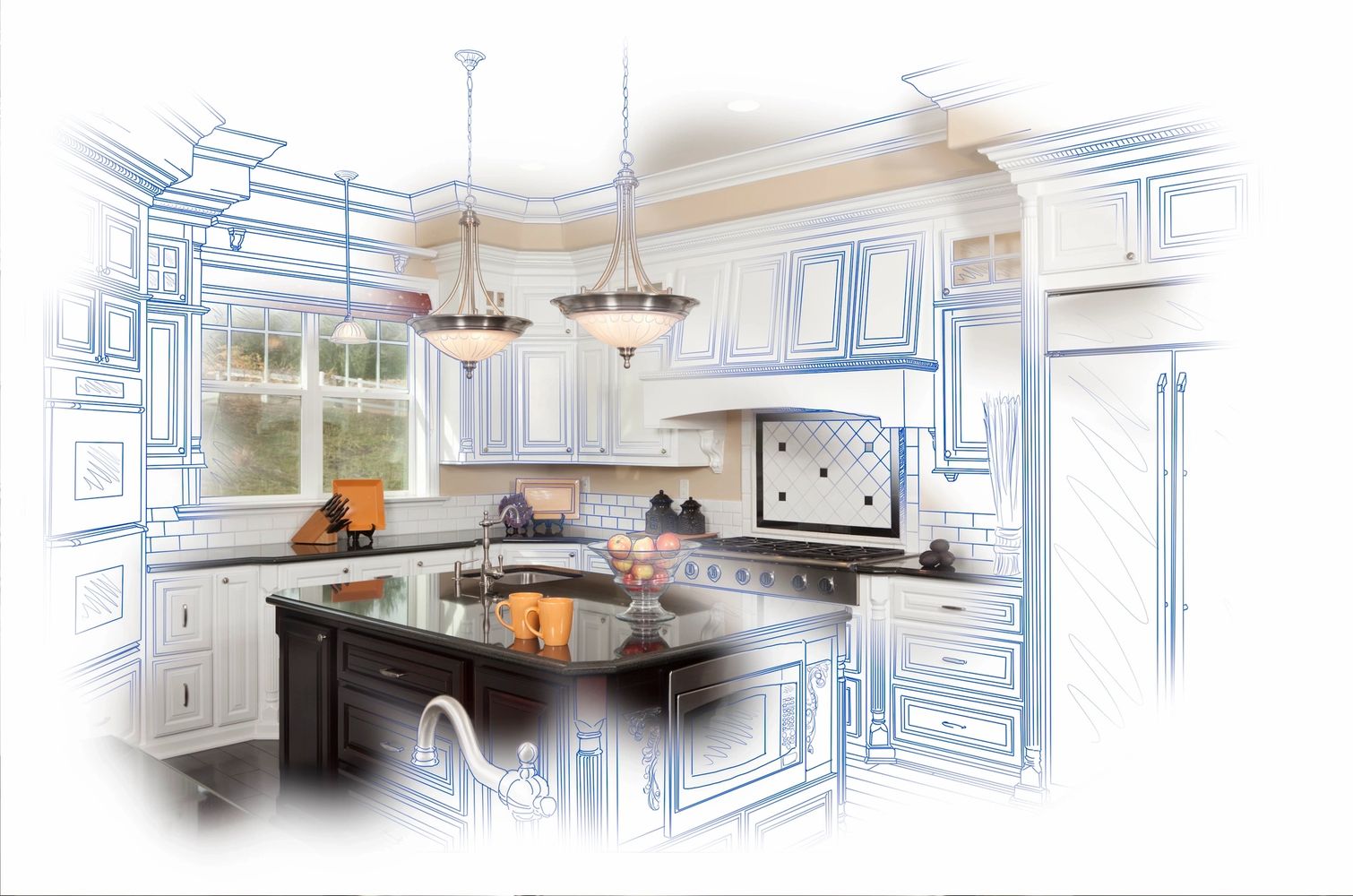 Visualize kitchen remodel design.