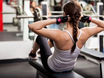 Woman exercising in the gym