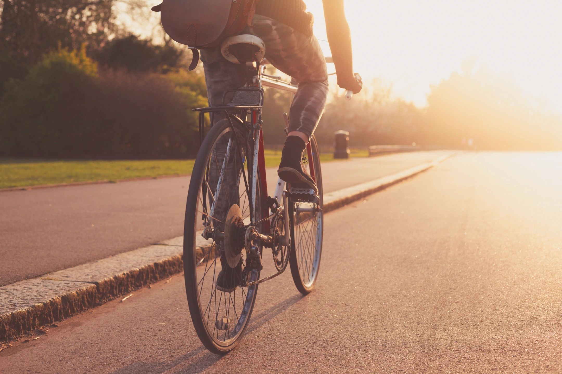 Man on bike cycling