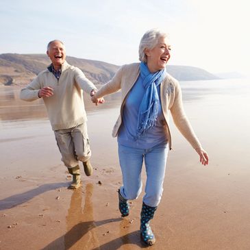 Couple enjoying the beach