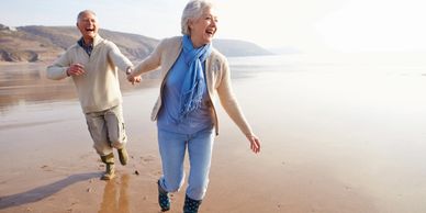 Medicare eligible happy baby boomers