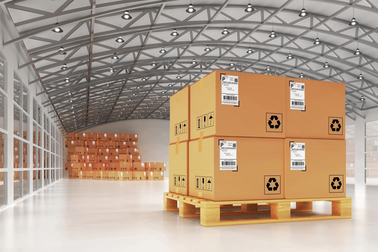 Secured freight in warehouse showing Delz Couriers goods in transit insurance cover