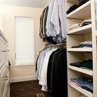 Organized closet.