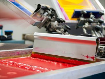 Screen printing machine process