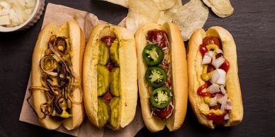 binge eating hot dogs