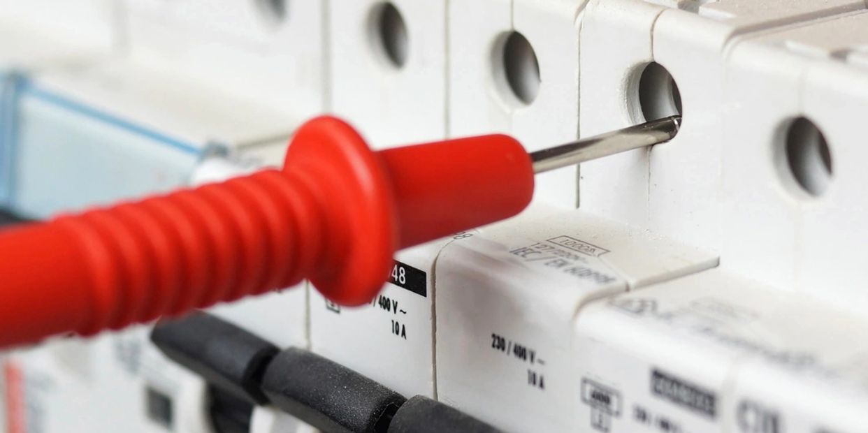 EICR testing probe for a landlord electrical certificate inspection