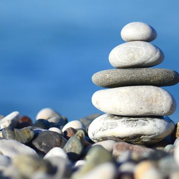 A view of stacked stones