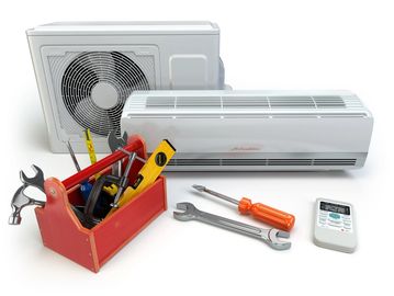 A/C and a red toolbox