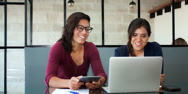 Women reading their computer 