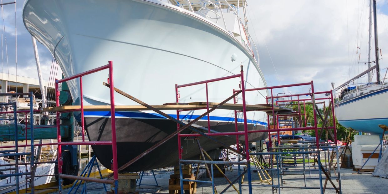 Boat being built