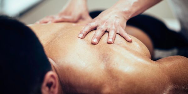 Man having a back massage