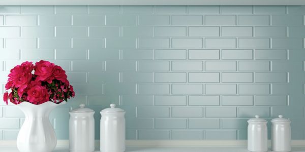 Glass tile backsplash, modern looking, easy to clean and oh so nice to look at